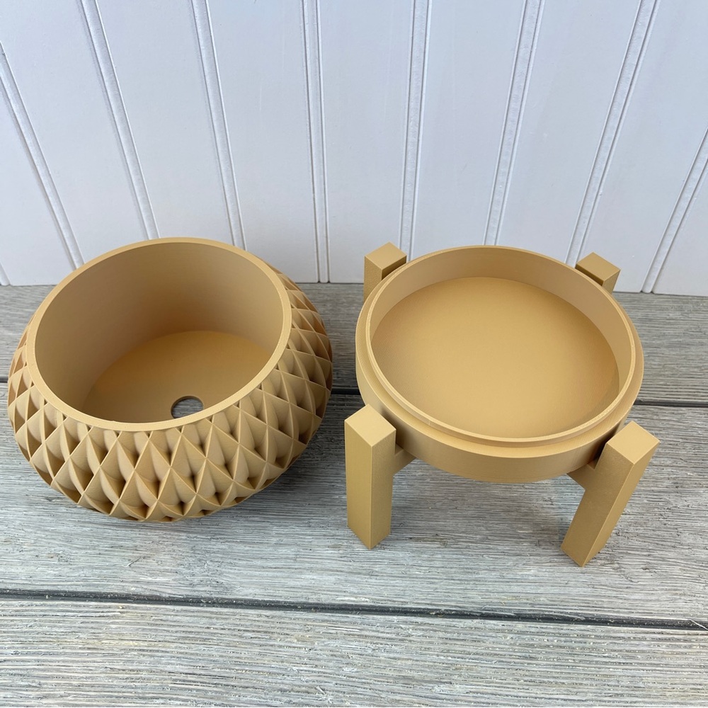 Indoor Flower Pot, The Cinor Planter Pot w/ Drainage Hole & Drip Tray - Picture 7 of 9